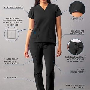 Adar Addition Go-Basic Scrub Set for Women - Slim